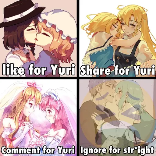 like for yuri, share for yuri comment for yuri, ignore for straight